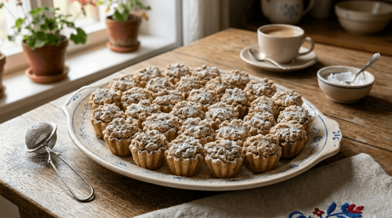 hagyományos diőval töltött kosárkák szépen tálalva