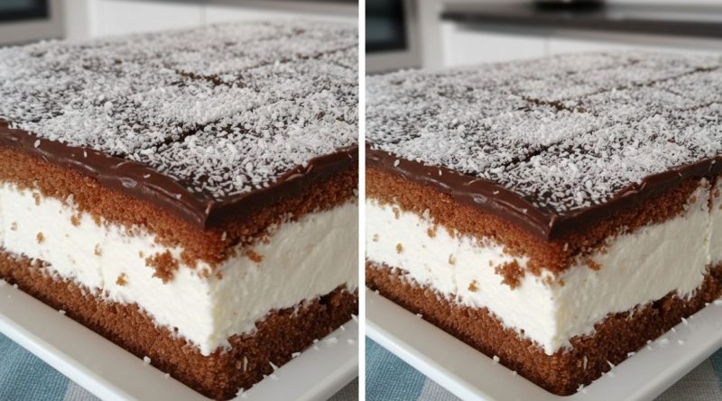 Kókuszkrémes szelet, nálunk első falat után kedvenc lett