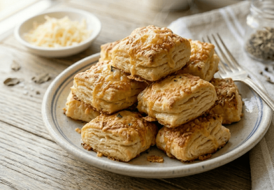 A legpuhább hajtogatott sajtos pogácsa: 40 dkg sajttal a tökéletes eredményért!