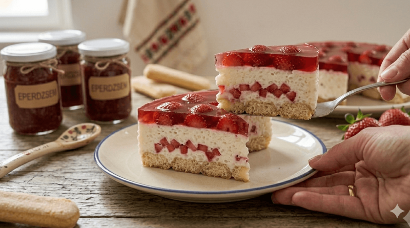 Sütés nélküli epres tejberizs szelet, amiért megőrül az internet! (A cukrászok titka lelepleződött!)