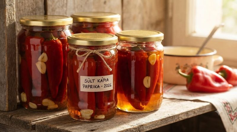 A kamra kincse: Ízletes sült kápia paprika ecetes-olajos saramurban télire