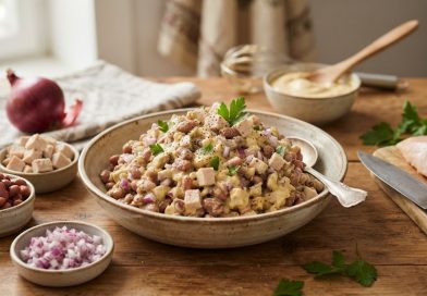 Felséges csirke-bab saláta (Salata Domniței)