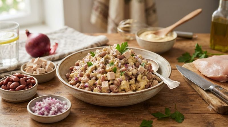 Felséges csirke-bab saláta (Salata Domniței)