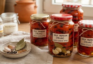 Sült kápia paprika télire (üvegben eltéve)