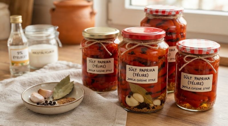 Sült kápia paprika télire (üvegben eltéve)