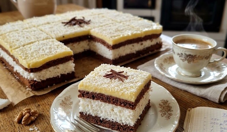 Kókuszos Sütemény (Prajitură cu nucă de cocos)
